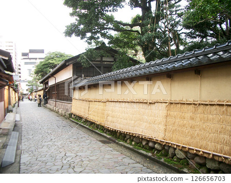 The remains of the Nagamachi samurai residence in Kanazawa City, Ishikawa Prefecture (to the east with the Oya residence behind) The remains of the Nagamachi samurai residence in Kanazawa City, Ishikawa Prefecture (to the east with the Oya residence behind) 126656703