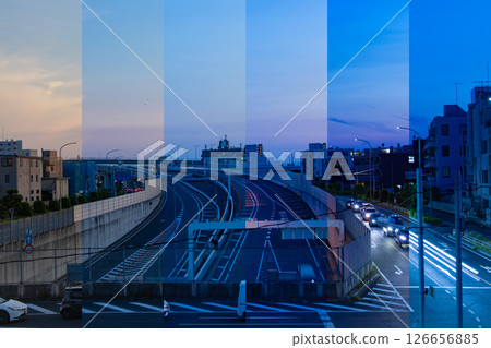 日落前的首都高速埼玉新都心線交通狀況 [6分區顯示] 126656885