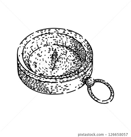 south compass sketch hand drawn vector south compass sketch hand drawn vector 126658057