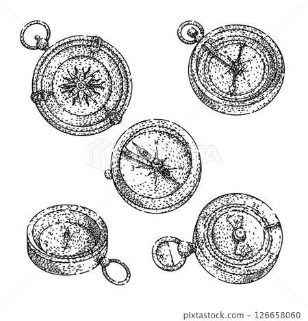 compass set sketch hand drawn vector compass set sketch hand drawn vector 126658060