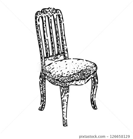restoration antique chair sketch hand drawn vector 126658129