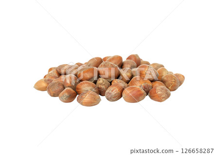 PNG, Whole hazelnuts in shell , isolated on white background PNG, Whole hazelnuts in shell , isolated on white background 126658287