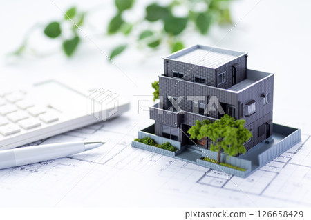房子模型和繪圖 126658429