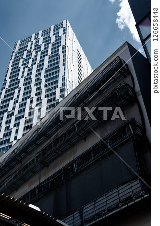 Changing Tokyo: JR Shibuya Station under construction New South Gate 2025.04 Low saturation 126658448