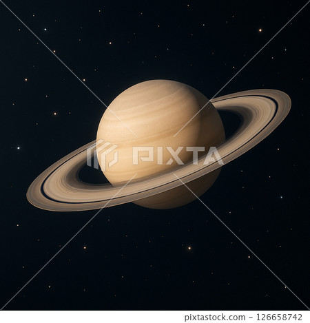Illustration of Saturn floating in space Illustration of Saturn floating in space 126658742
