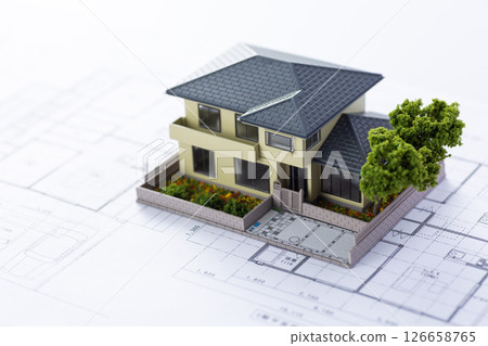 House model and drawing House model and drawing 126658765