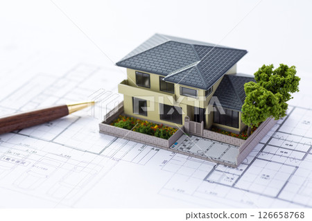 House model and drawing House model and drawing 126658768