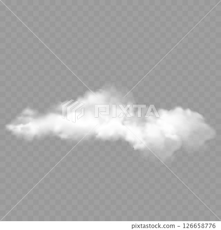 Realistic White Smoke Cloud or Fog Mist Element Vector 126658776
