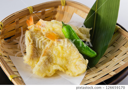 Fish (rosy seabass) tempura 126659170