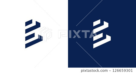 modern and abstract letter B initials logo design 126659301