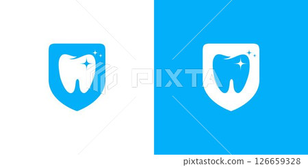 Modern and professional dental protection logo design Modern and professional dental protection logo design 126659328