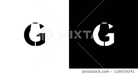 Unique and strong Glass logo design 126659341