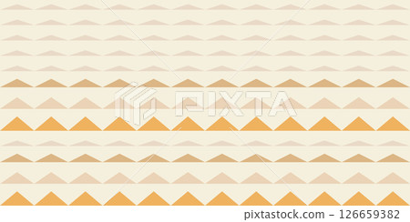 Repeating pattern of triangles in various shades of yellow, creating a sense of depth and dimension look like mountain. Geometric Tribal stripe ideal for background,textile print,card decoration 126659382