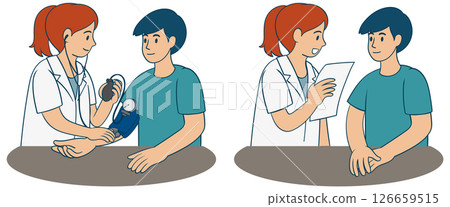Medical Checkup and Consultation Vector Illustration 126659515