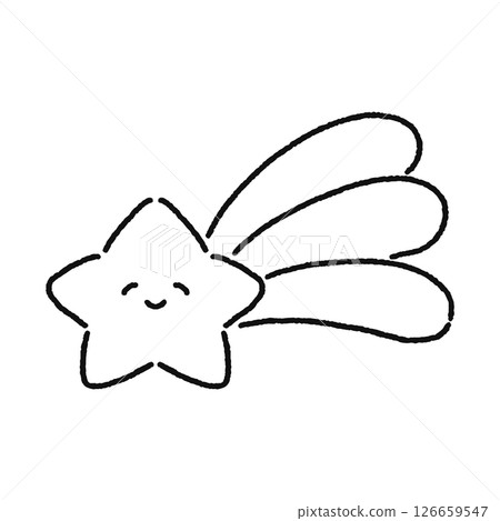 微笑流星線描 微笑流星線描 126659547