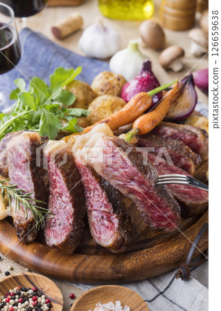 和牛牛肉沙朗牛排 和牛牛肉沙朗牛排 126659638