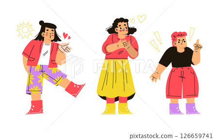Colorful Characters Donning Their Funky and Vibrant Outfits in a Fun Celebration of Life 126659741