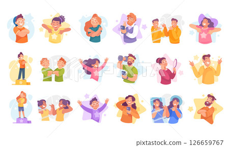 Dynamic Celebrations Illustrations Capturing Joyful Expression for Various Uses and Purposes Dynamic Celebrations Illustrations Capturing Joyful Expression for Various Uses and Purposes 126659767