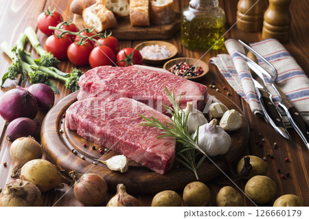 牛排肉/和牛裡肌 126660179