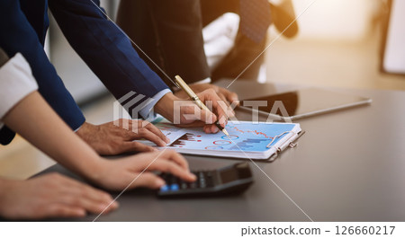 Professional Executive business team brainstorming on meeting to planning investment project working and strategy of making conversation at office Professional Executive business team brainstorming on meeting to planning investment project working and strategy of making conversation at office 126660217
