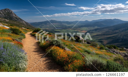 Mountain Wildflower Trail Scenic View 126661197