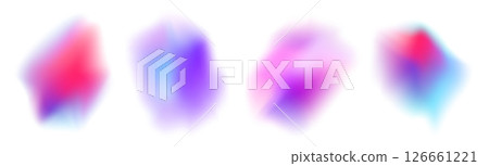 Abstract soft neon blur watercolor spots. Smooth fluid forms, bright liquid aura blotches, aurora glow, vivid blurry chameleon iridescent stain. Colorful holographic y2k shapes. Vector illustration Abstract soft neon blur watercolor spots. Smooth fluid forms, bright liquid aura blotches, aurora glow, vivid blurry chameleon iridescent stain. Colorful holographic y2k shapes. Vector illustration 126661221