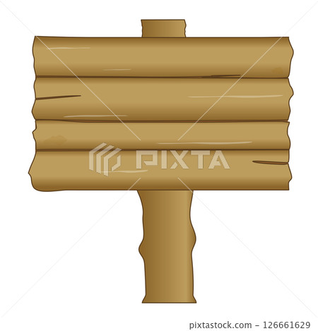 Illustration of a wooden sign Illustration of a wooden sign 126661629