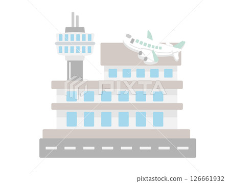 機場飛機建築插圖 126661932