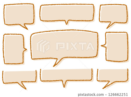 Crayon material hand-drawn balloon set Crayon material hand-drawn balloon set 126662251