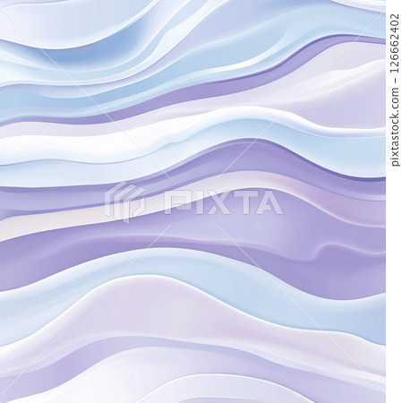 Swirling pastel abstract background featuring wavy lines in soft purple and white 126662402
