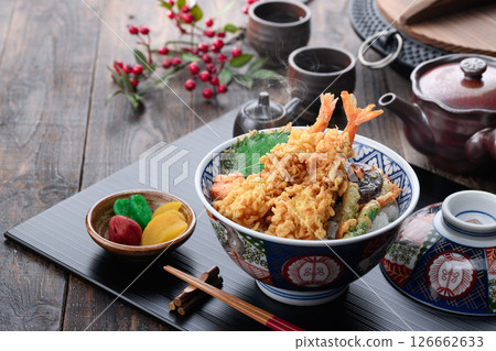 正宗日式天婦羅套餐,份量十足,蝦天婦羅 正宗日式天婦羅套餐,份量十足,蝦天婦羅 126662633