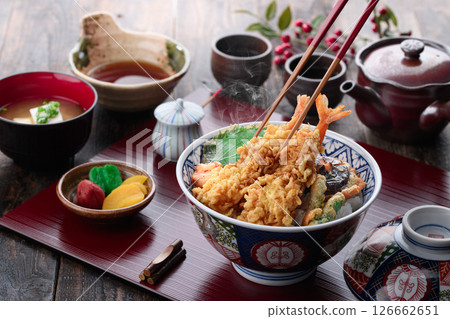 正宗日式天婦羅套餐,份量十足,蝦天婦羅 正宗日式天婦羅套餐,份量十足,蝦天婦羅 126662651