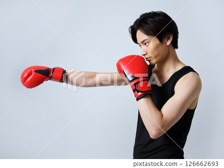 Image of a male boxer Image of a male boxer 126662693