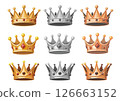 Crown set ranking champion gold silver bronze crown summary design material kingdom crown king 126663152