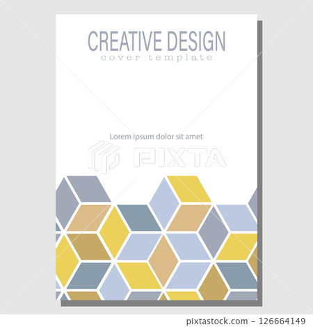 Geometric design template for the design of a poster, banner, poster, cover or postcard. The layout of the corporate style of the style. The idea of the interior, prints and decorations. Layout for Geometric design template for the design of a poster, banner, poster, cover or postcard. The layout of the corporate style of the style. The idea of the interior, prints and decorations. Layout for 126664149