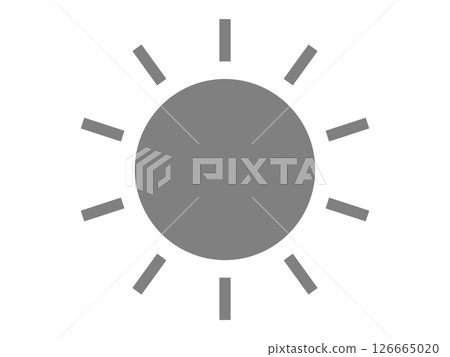 Sun icon (sunny weather silhouette) Sun icon (sunny weather silhouette) 126665020