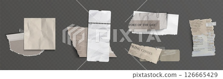 Torn paper elements set 126665429