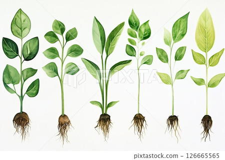 Guava composition with tropical leaves, flowers, and vibrant fruits  126665565