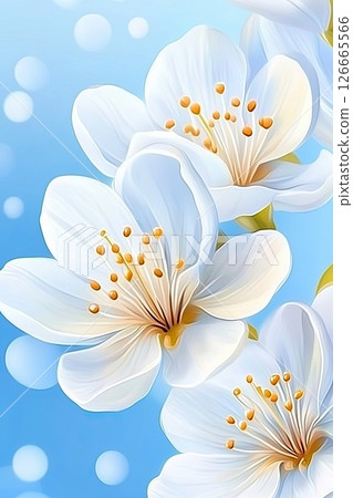 Guava composition with tropical leaves, flowers, and vibrant fruits  126665566