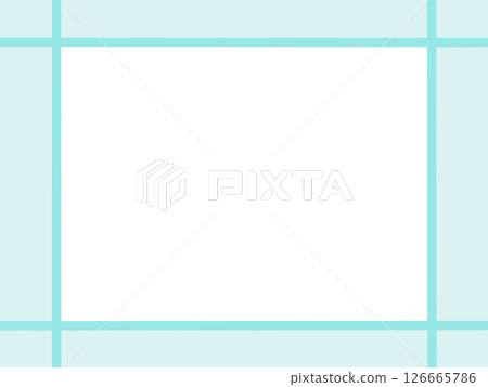 交叉線與背景框(淺藍色)/中央透明的裝飾框素材(通用設計) 交叉線與背景框(淺藍色)/中央透明的裝飾框素材(通用設計) 126665786