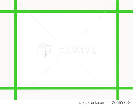 Green line and white background cross frame, decorative frame material with central transparency (general-purpose design) 126665800