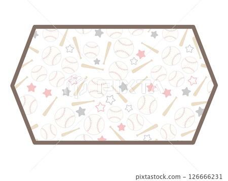 Baseball hexagon frame 126666231