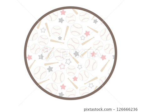 棒球圓框 126666236