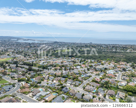 Aerial view of residential urban sprawl in San Diego Aerial view of residential urban sprawl in San Diego 126666312