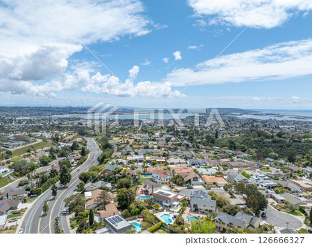 Aerial view of residential urban sprawl in San Diego Aerial view of residential urban sprawl in San Diego 126666327
