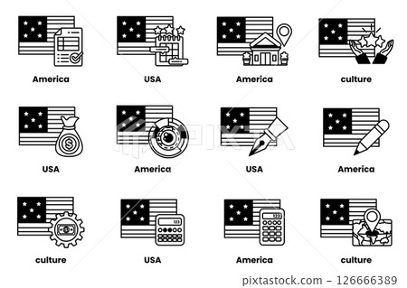 The image is a set of 12 different flags, each representing a different country The image is a set of 12 different flags, each representing a different country 126666389