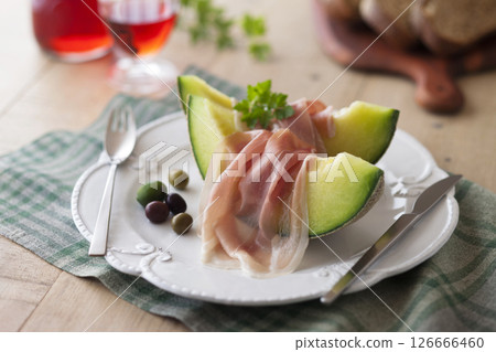 伯爵甜瓜配火腿 126666460