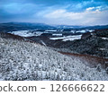 Winter mountain range from the observation deck 126666622