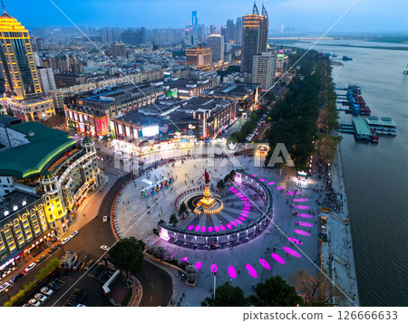 Harbin, CHINA-MAY 15, 2025-Aerial view of Harbin People's Flood Control Victory Memorial Tower in the downtown of Harbin city. Harbin, CHINA-MAY 15, 2025-Aerial view of Harbin People's Flood Control Victory Memorial Tower in the downtown of Harbin city. 126666633