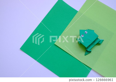 Origami Frog Origami Frog 126666961